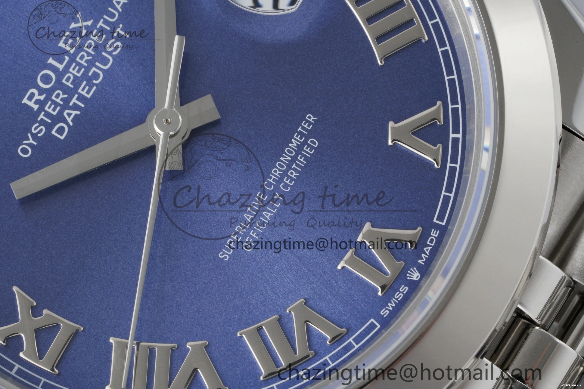 0227 Snug DateJust 41 SS Polished Bezel KING 1:1 Best Edition 904L Steel Blue Roman Dial on Jubilee Bracelet VR 2213